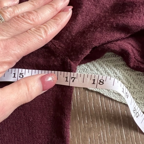 Nanette Lepore burgundy merino wool sweater - Picture 9 of 12